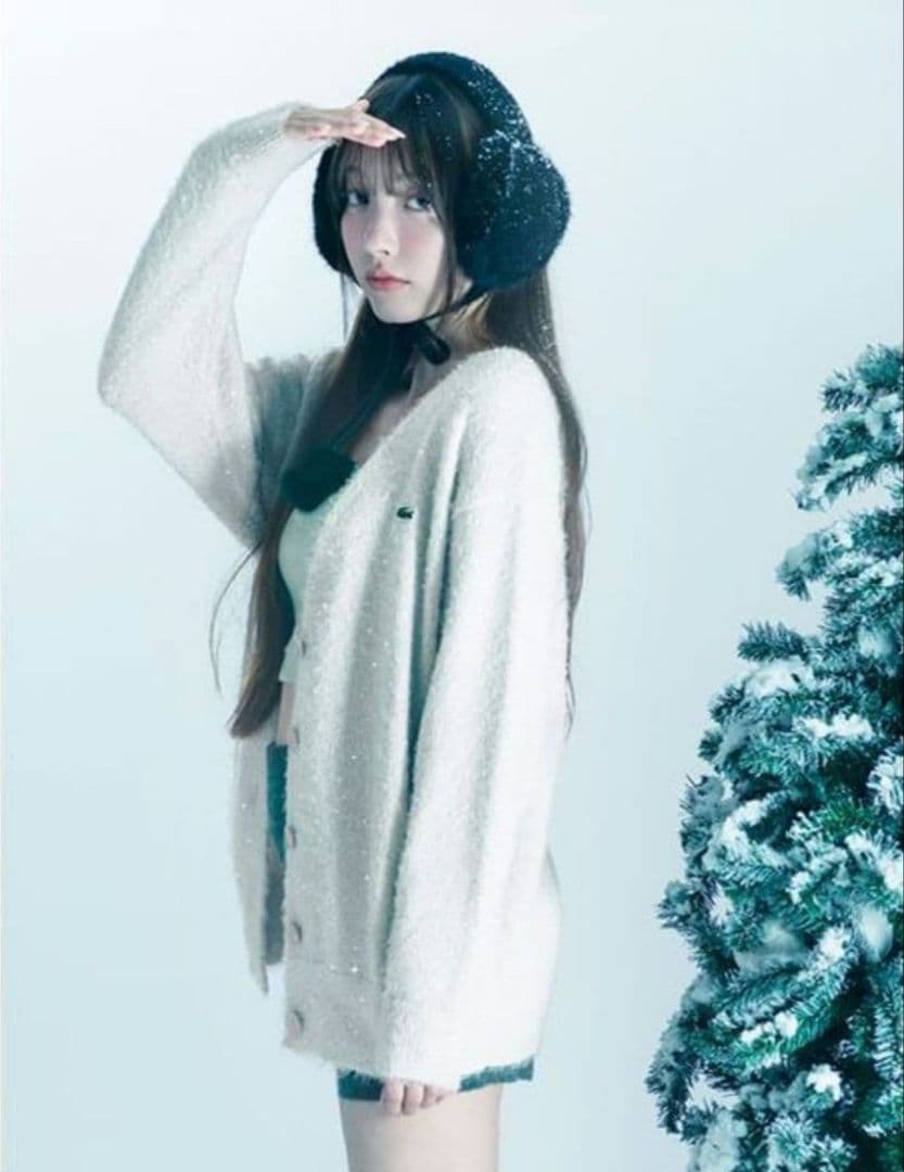 Lacoste 　スナイデル　コラボ　ラメカーディガン　36