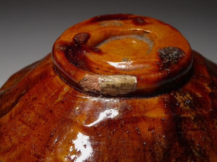 江戸時代後期の茶陶作品 京都・嵐山 嵯峨焼 楽焼茶碗 時代箱付 茶道具