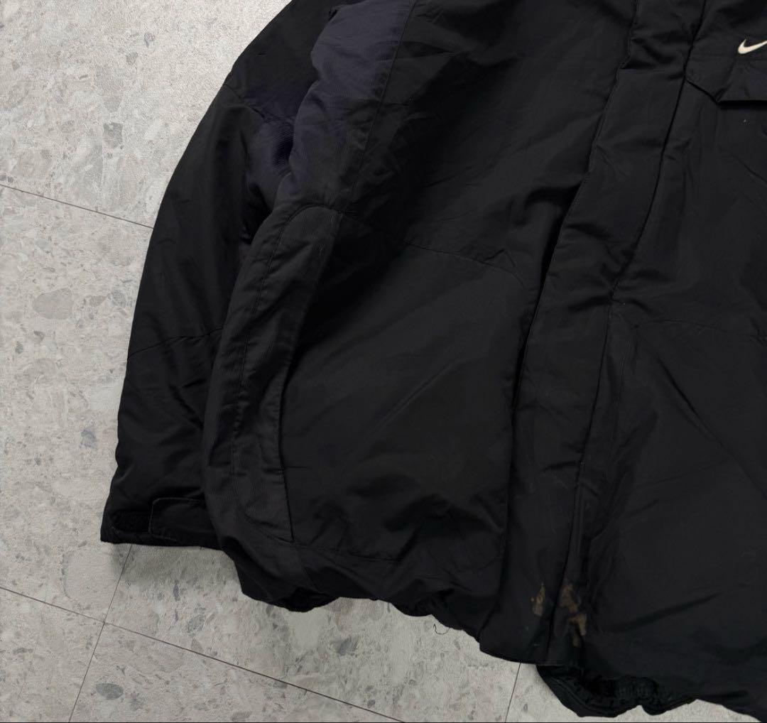 00s NIKE 中綿 フード付きナイロンジャケット テック系マウンテンパーカー