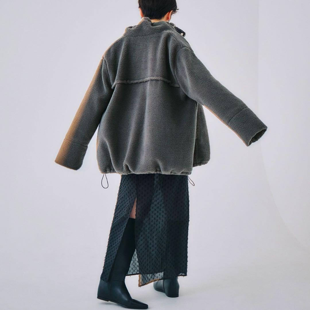 【最終値下げ/美品/WEB限定】スタンドカラーミドルボアブルゾン アダムエロペ