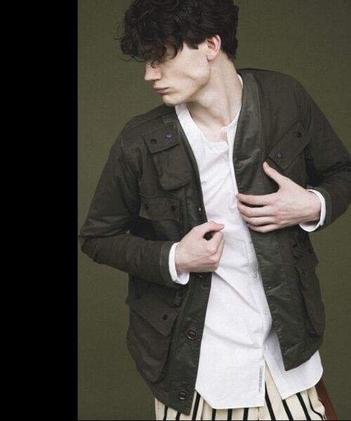 未使用 マリンフランセーズ メンズ 中綿入り ノーカラー ブルゾン 46