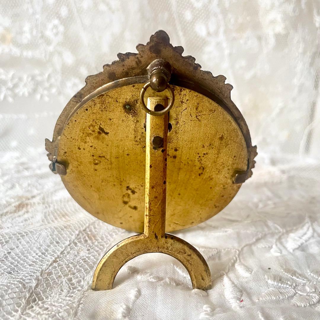 19世紀ブロンズ製レリーフミニフレーム　フランスアンティーク　写真立て　ゴールド