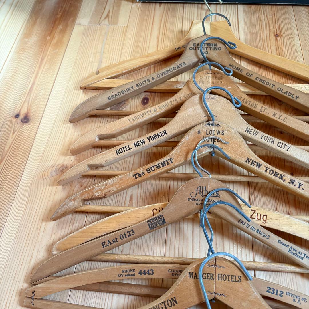 【スペシャル】圧巻！20本！USA ヴィンテージ 木製ハンガー セット