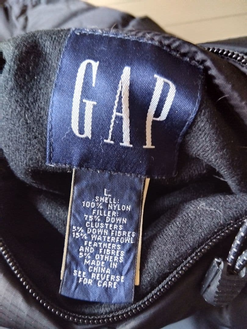 chom　90年代 オールドGAP　ダウンベスト　ブラック漆黒