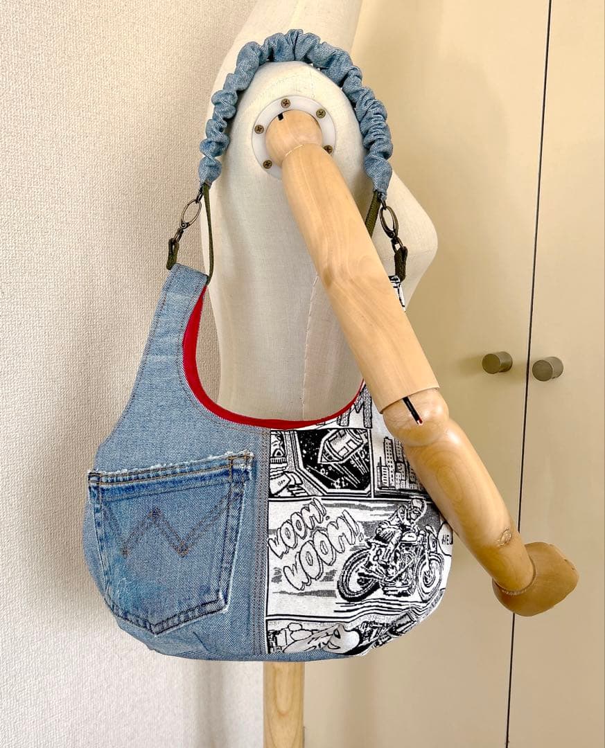 ♡お値下げします♡さまオーダー。サイドボタンデニムリメイクトートバッグ、他一点