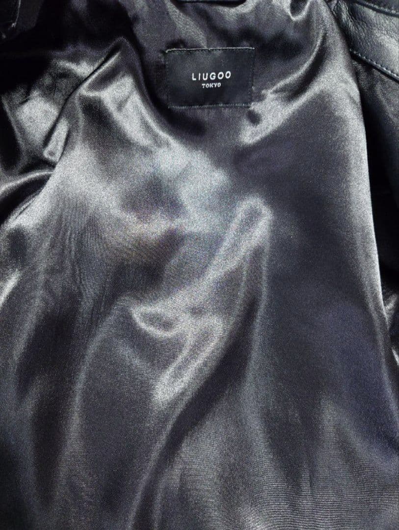 【新品】Liugooリューグー 本革　厚革 シングルライダース レディース XL