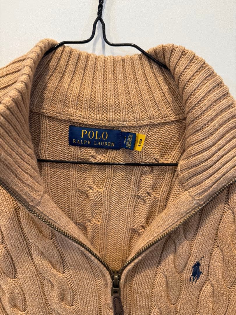 Polo Ralph Lauren ベージュ ニット　ハーフジップ