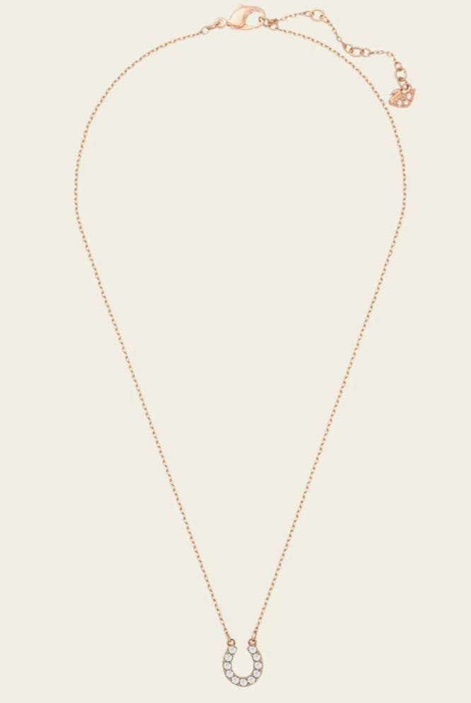 SWAROVSKI【スワロフスキー】馬 蹄, ホワイト, ローズゴールドトーン