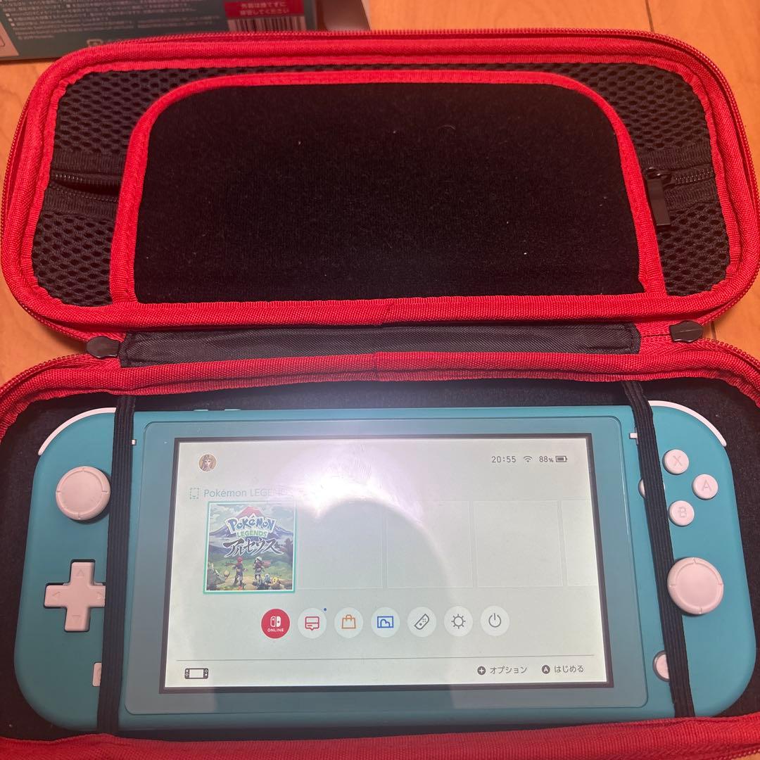 ［極美品］Nintendo Switch Lite本体　ターコイズ　ケース付き