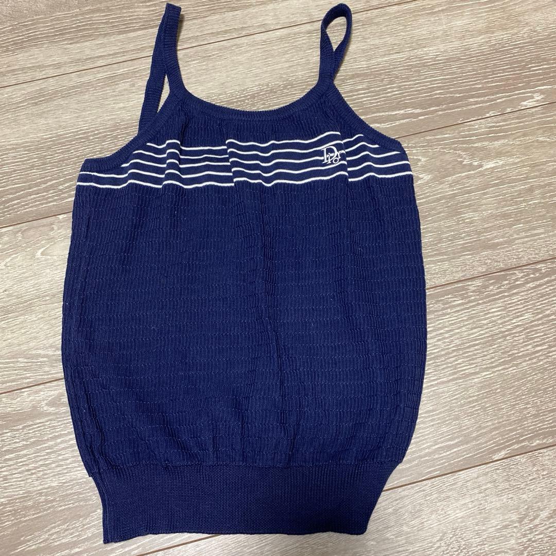 美品　DIOR クリスチャンディオール　タンクトップ　キャミソール　ロゴ