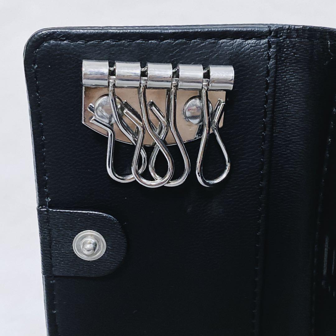 DIESEL ディーゼル　4連キーケース　ケース　Dロゴ　レザー　シボ革