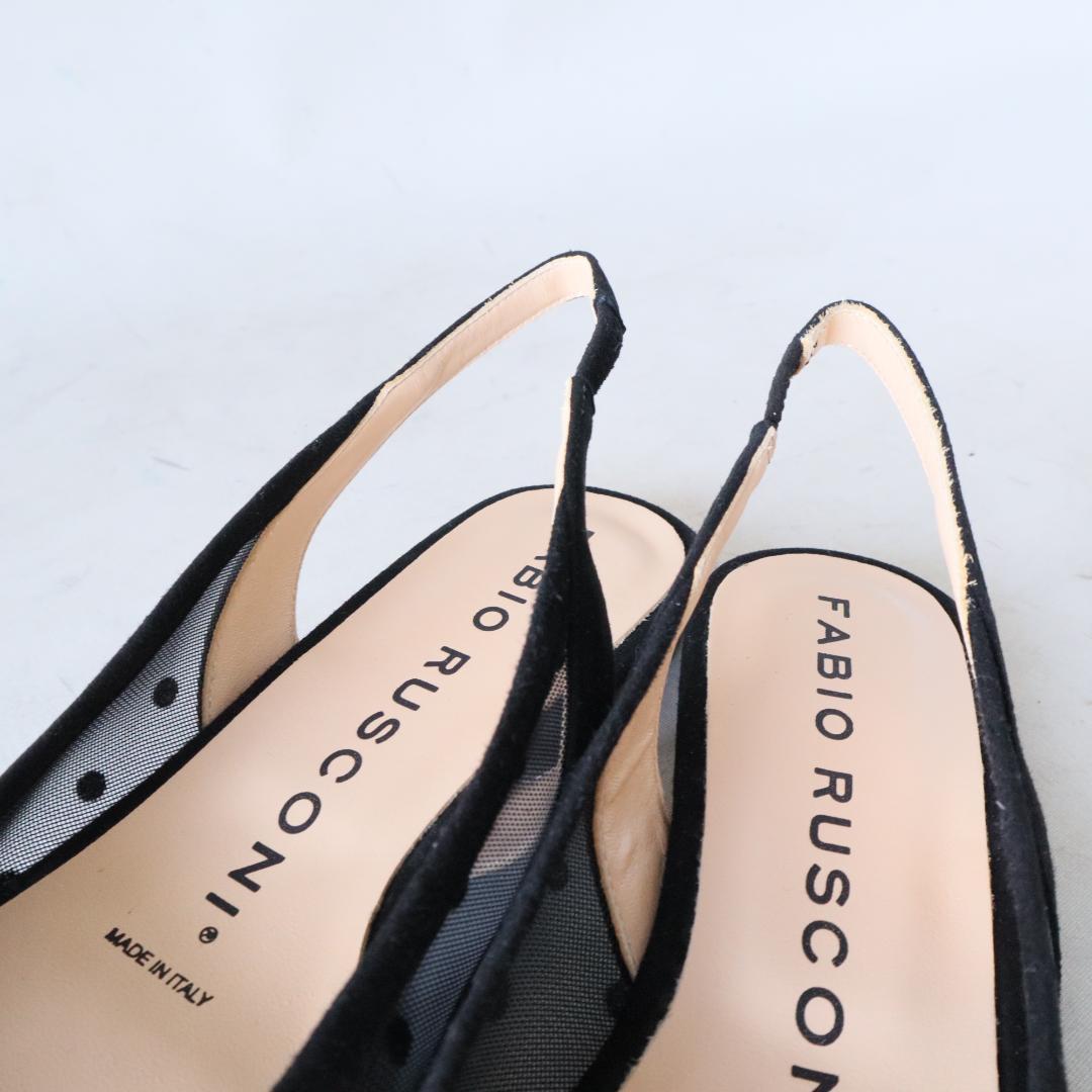 未使用ファビオルスコーニバックストラップチュールサンダル35/22-22.5cm