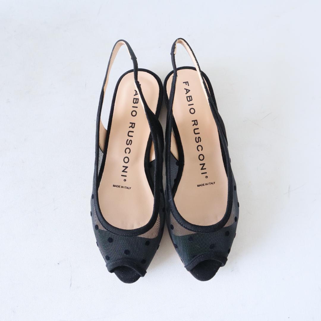 未使用ファビオルスコーニバックストラップチュールサンダル35/22-22.5cm