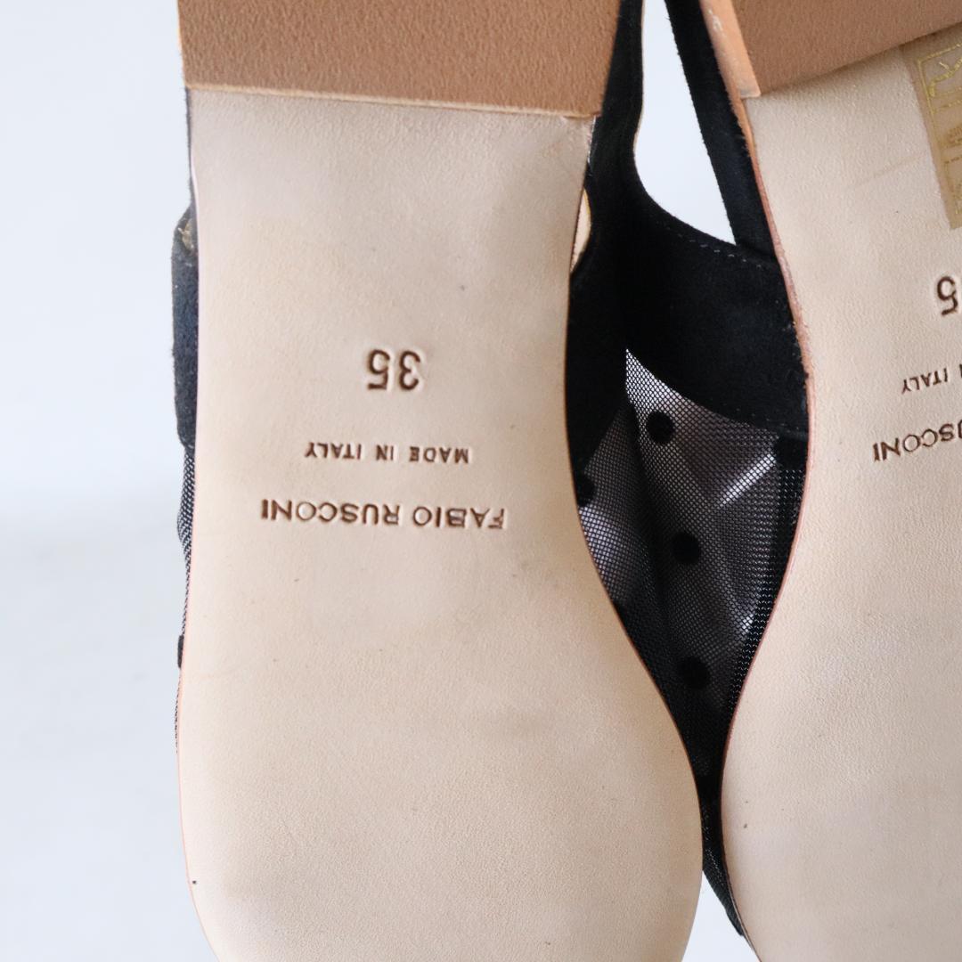 未使用ファビオルスコーニバックストラップチュールサンダル35/22-22.5cm