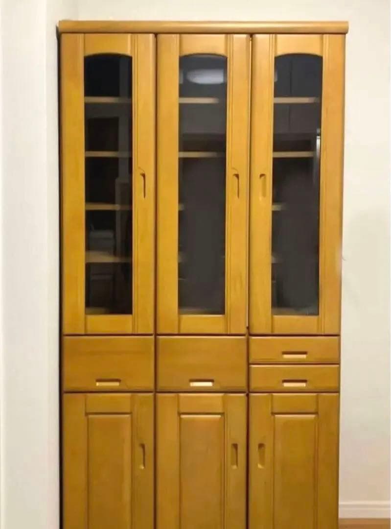 木製 食器棚 カップボード 大量収納