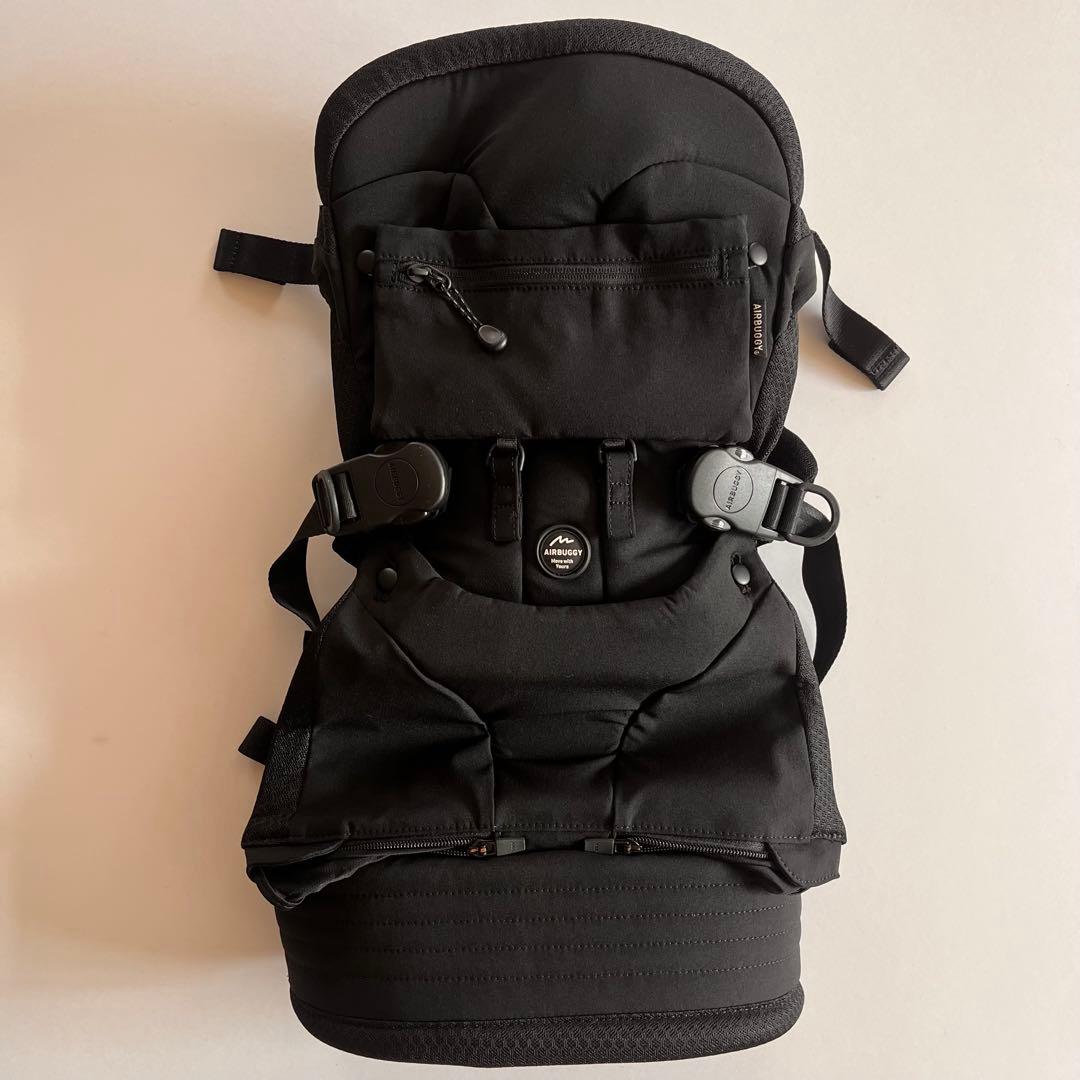 新品未使用A.B.C. エアバギーベビーキャリア・メッシュカバー付き/ブラック