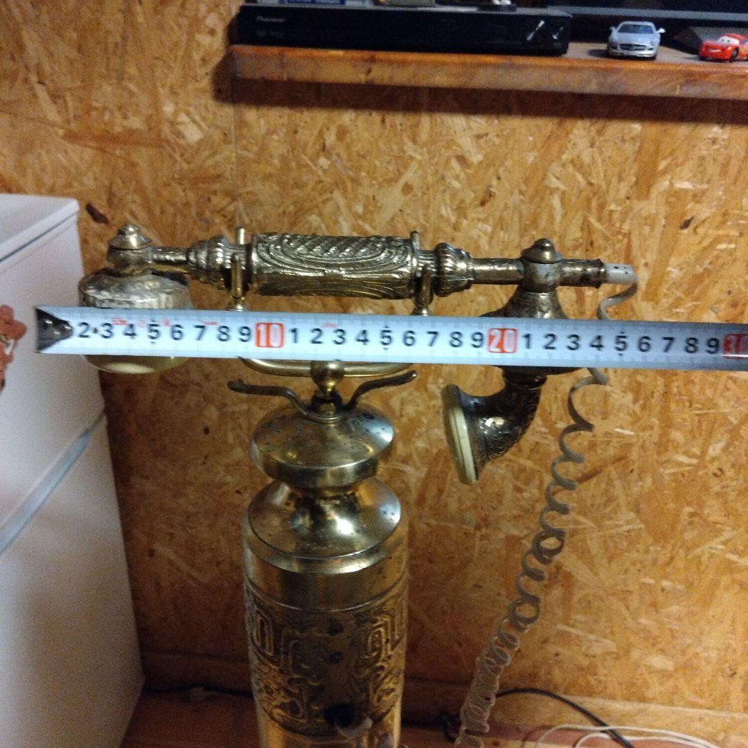 里美 アンティーク スタンド式 電話機 金属製 海外製