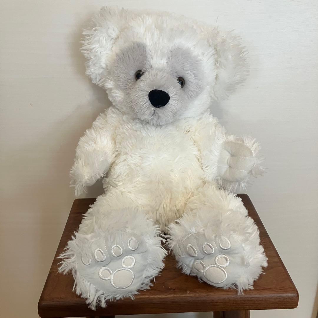 WDW ディズニーベア　ホワイト　長毛　初期　ダッフィー