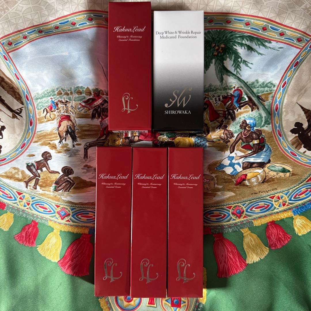 ハクアリード　エッセンシャルアイクリーム×3・ファンデ×1・薬用美白ファンデ×1