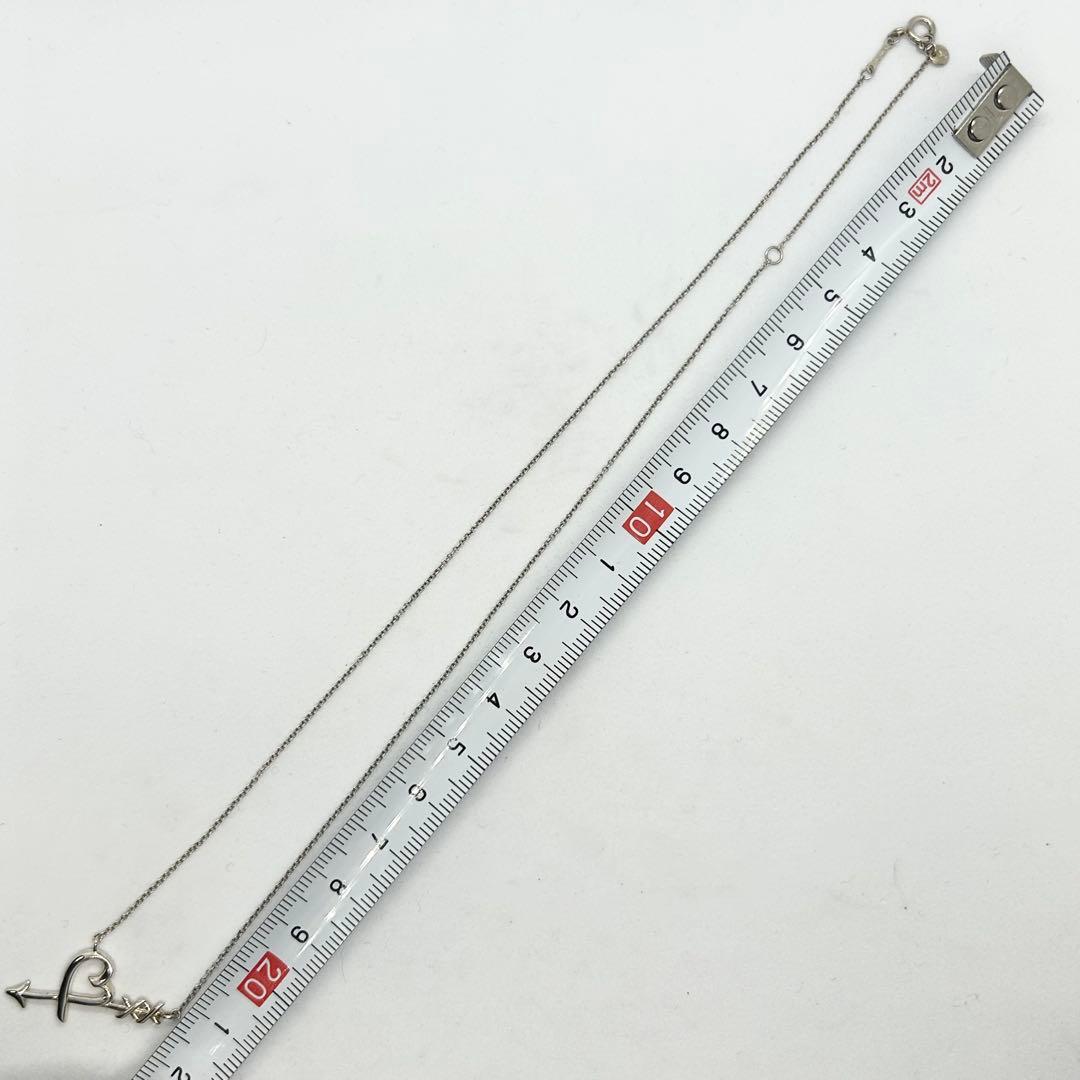 ティファニー❤️ラビングハートアローネックレス AG925矢モチーフ 純正42cm