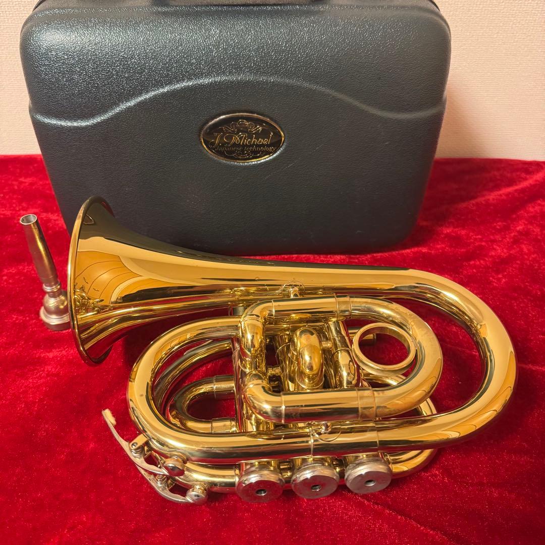 J.Michael ジェーマイケル ポケットトランペット 金管楽器 音出し確認済