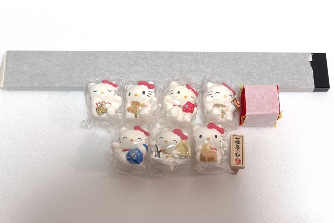 2001年 ハローキティ 七福きてぃねこ 七福神 陶器 置物 サンリオ