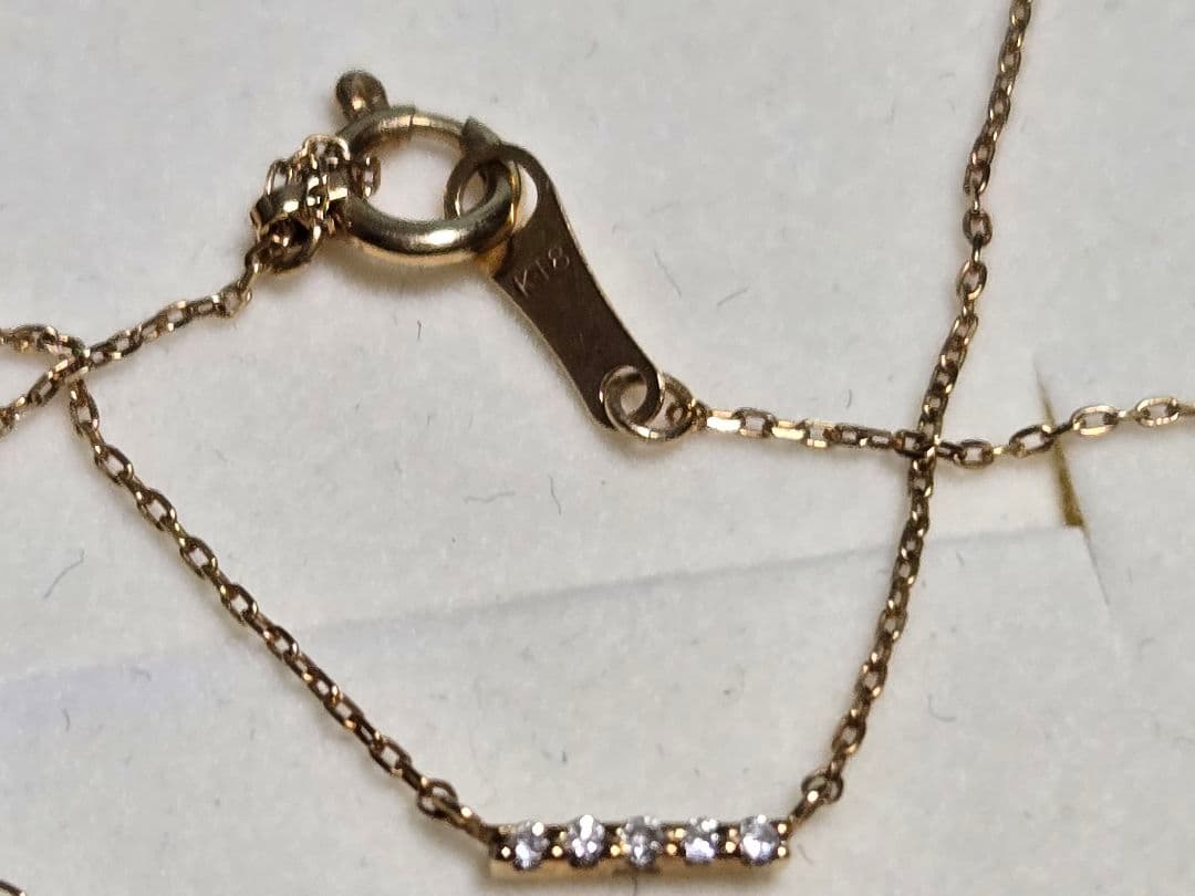 ダイヤモンドネックレス　K18