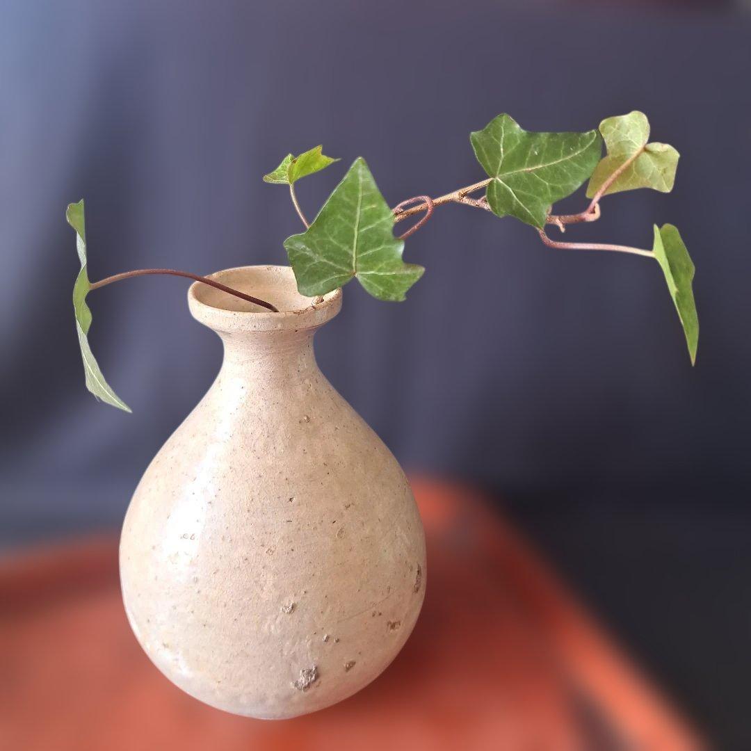 「特別出品！ これぞ骨董！」 李朝 白磁徳利 (幅13cm 高さ20cm) 骨董