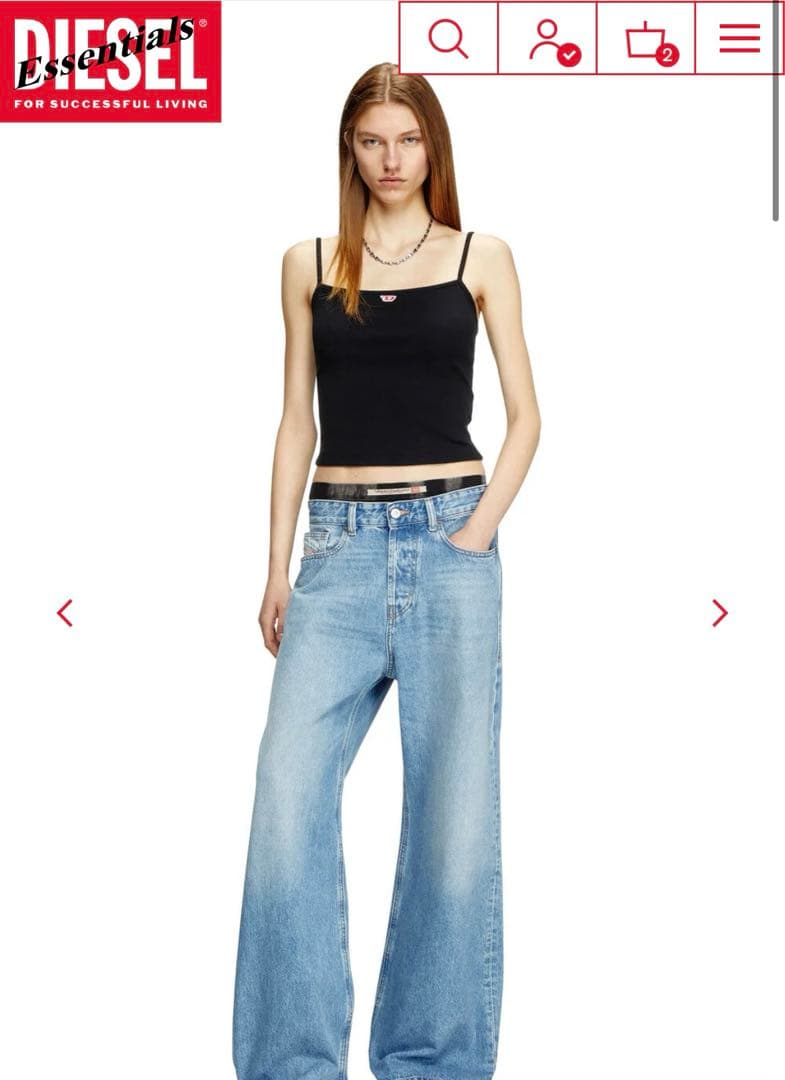 DIESEL Dロゴキャミソール