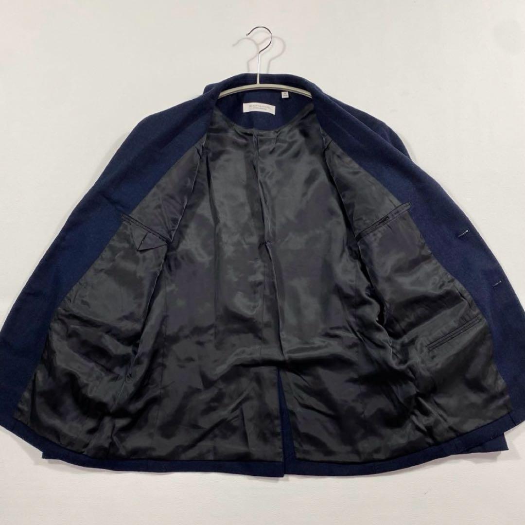 ビューティアンドユース✨サキソニー　セットアップスーツ　ネイビー　ヘリンボーンM