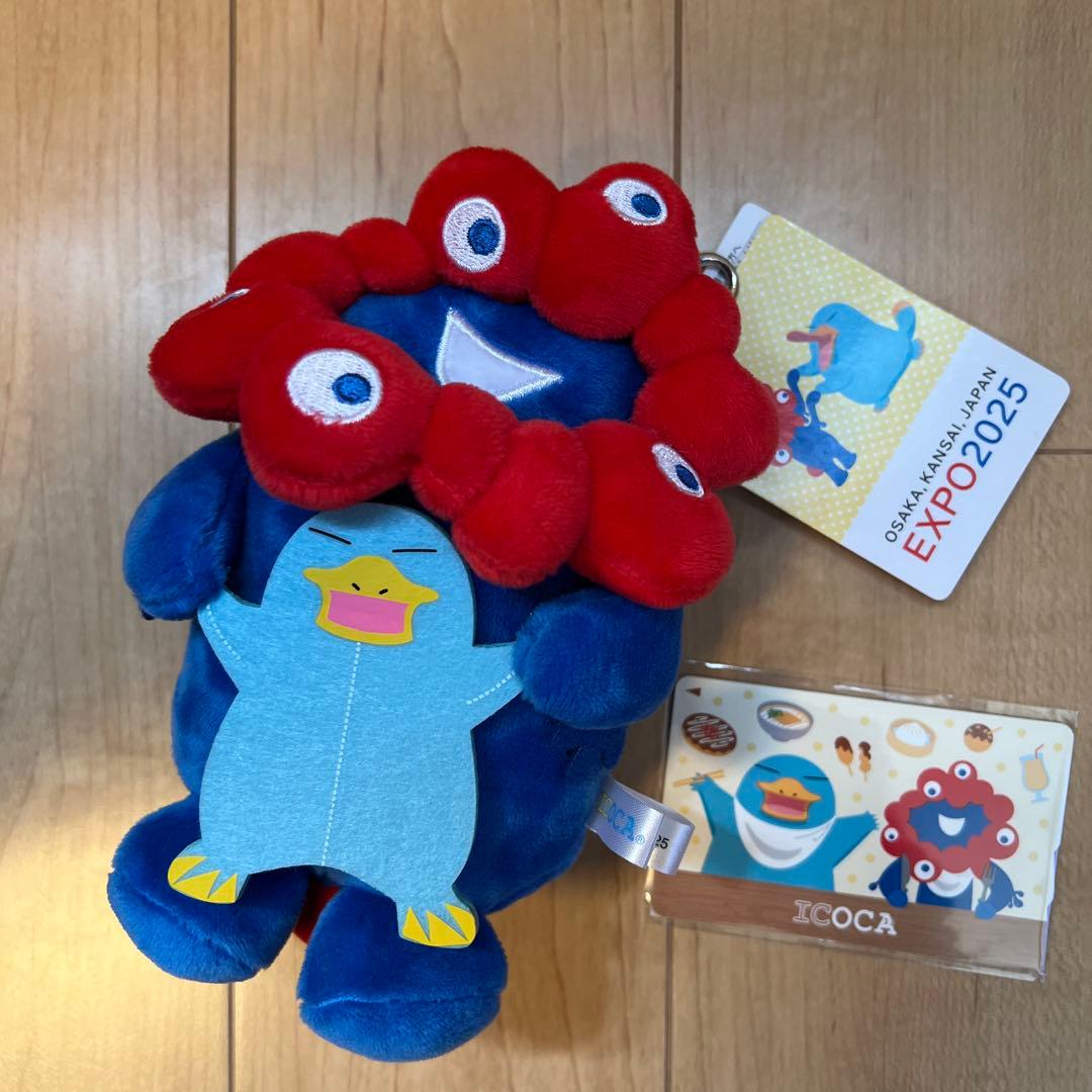 万博記念ICOCA＋ミャクミャク イコちゃん ぬいぐるみパスケース
