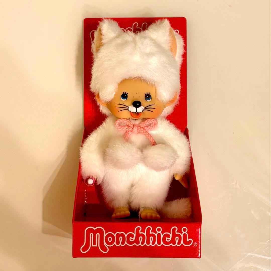 海外限定 モンチッチ Animal Monchhichi White Cat 猫