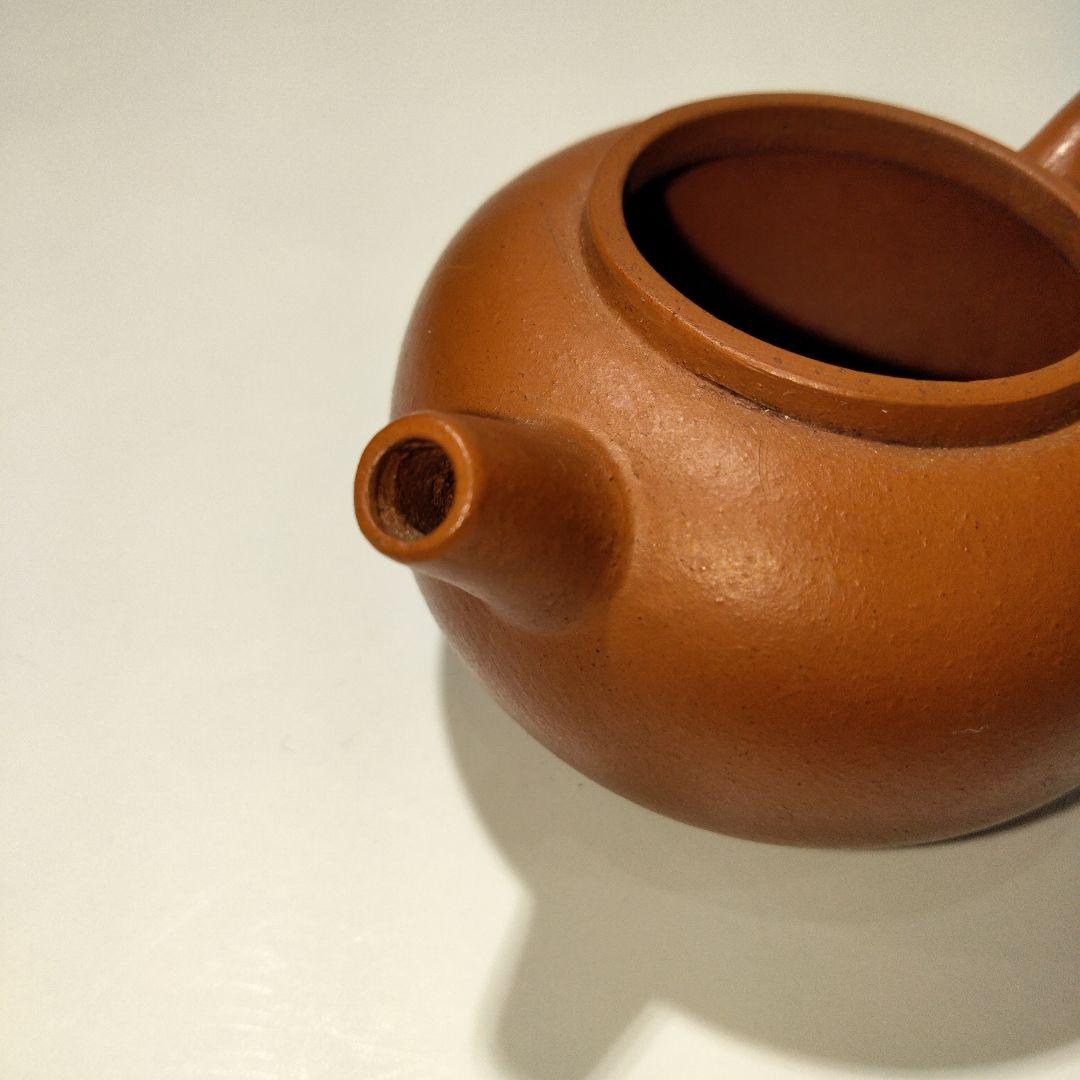 M156-5 逸公 朱泥 急須 茶注 煎茶 紫砂朱泥壷 朱泥急須　時代古作　D