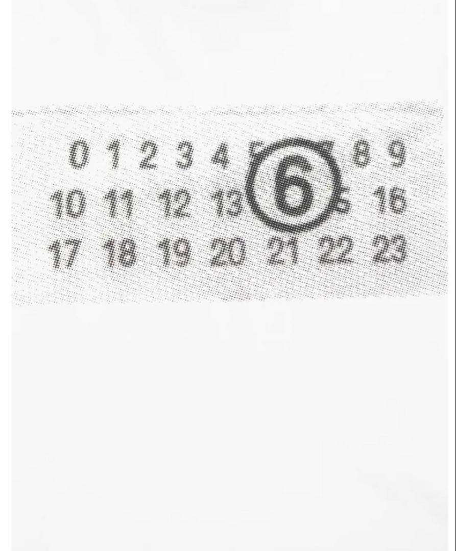 MM6 MAISON MARGIELAホワイト数字プリントTシャツ 半袖 12Y