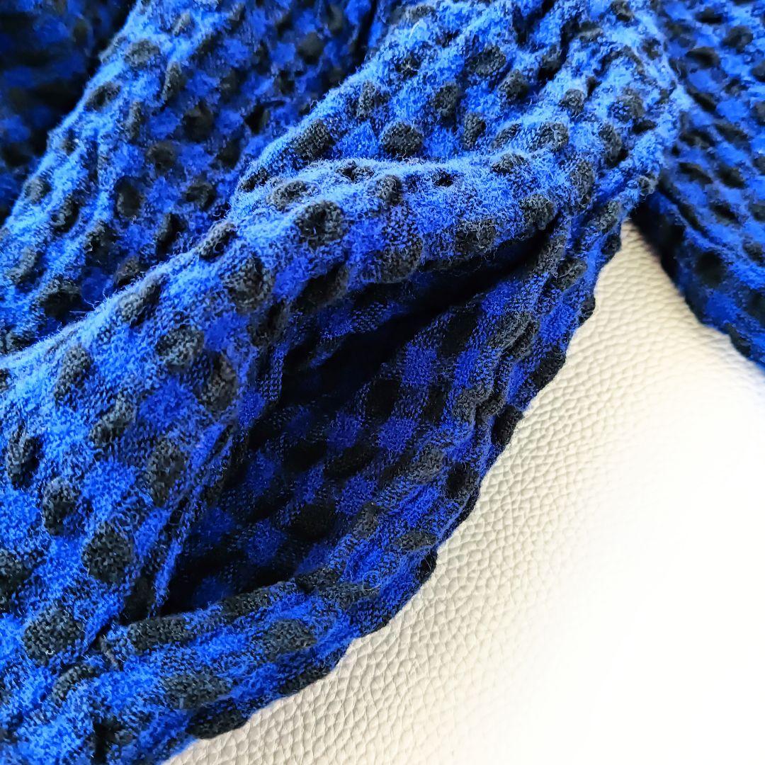 美品✨《イチアンティークス》ギンガムチェックワンピースゆったりウール混ドレス