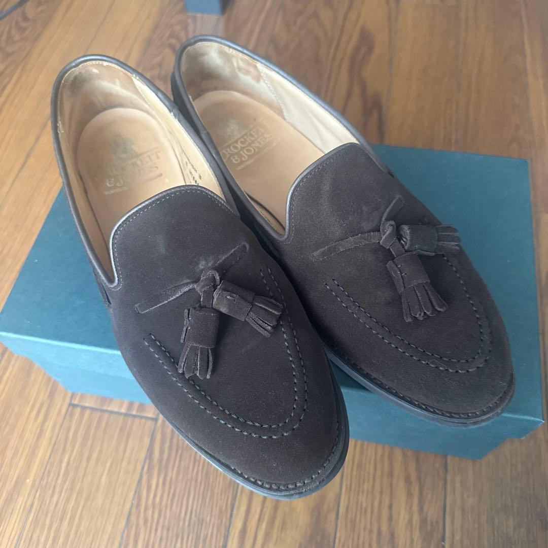 CROCKETT & JONES タッセルローファーキャベンディシュ3 スエード