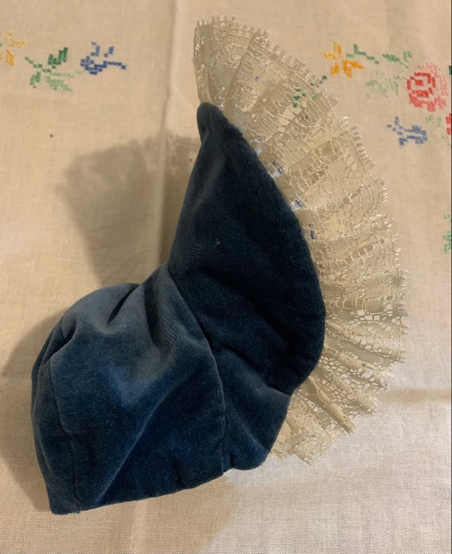 アンティークビスクドールドレスとボネ２点セット⑥