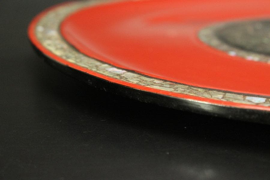 螺鈿細工 皿 飾り皿 盆 大判(メ1548)