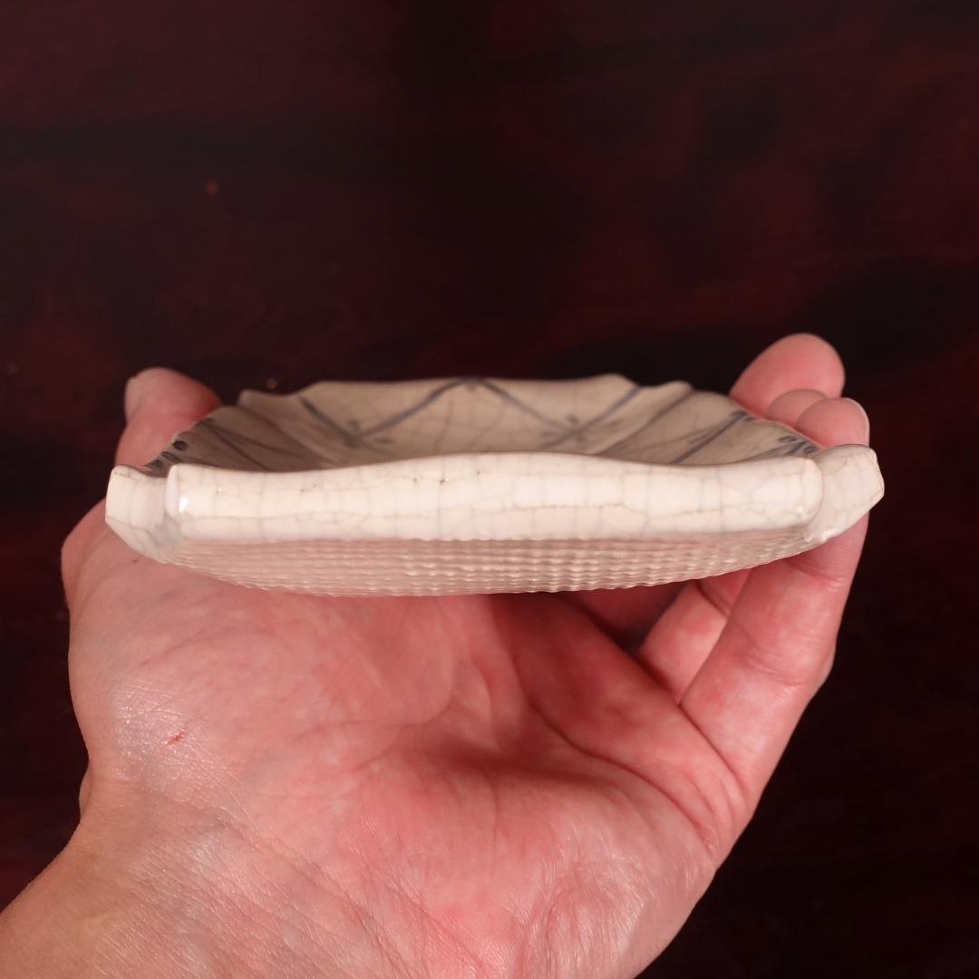 七世 吉向十三軒 吉向松月（蕃斎）古文 平向付 共箱 北大路魯山人写の器