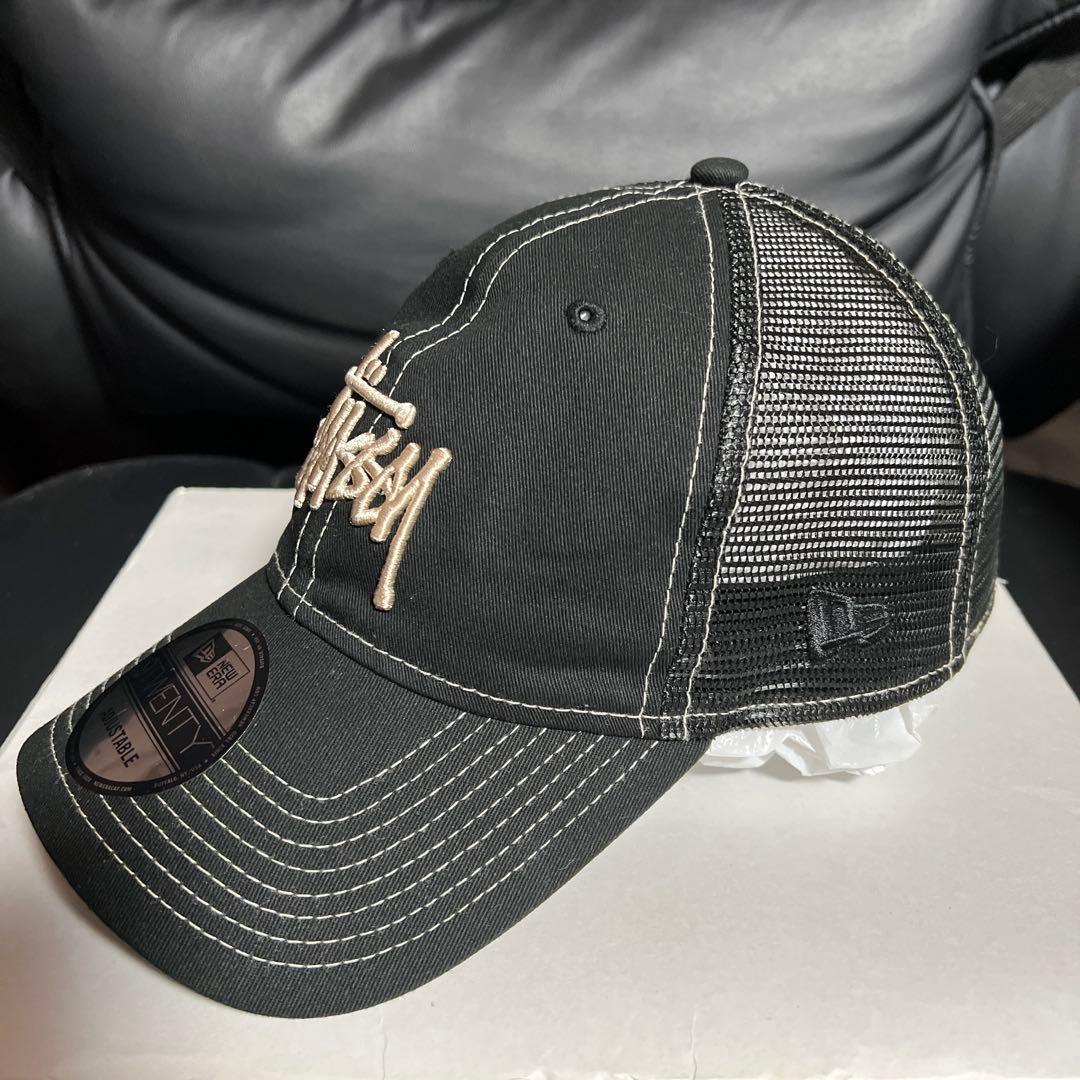 正規品　美品　Stussy✖️NEW ERA ブラック メッシュキャップ