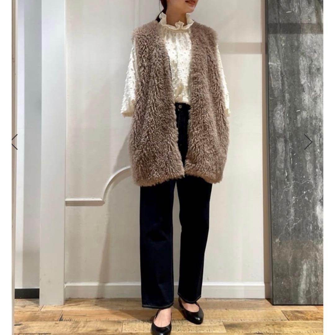 IENA カーリーファージレ　ベージュ　フリー