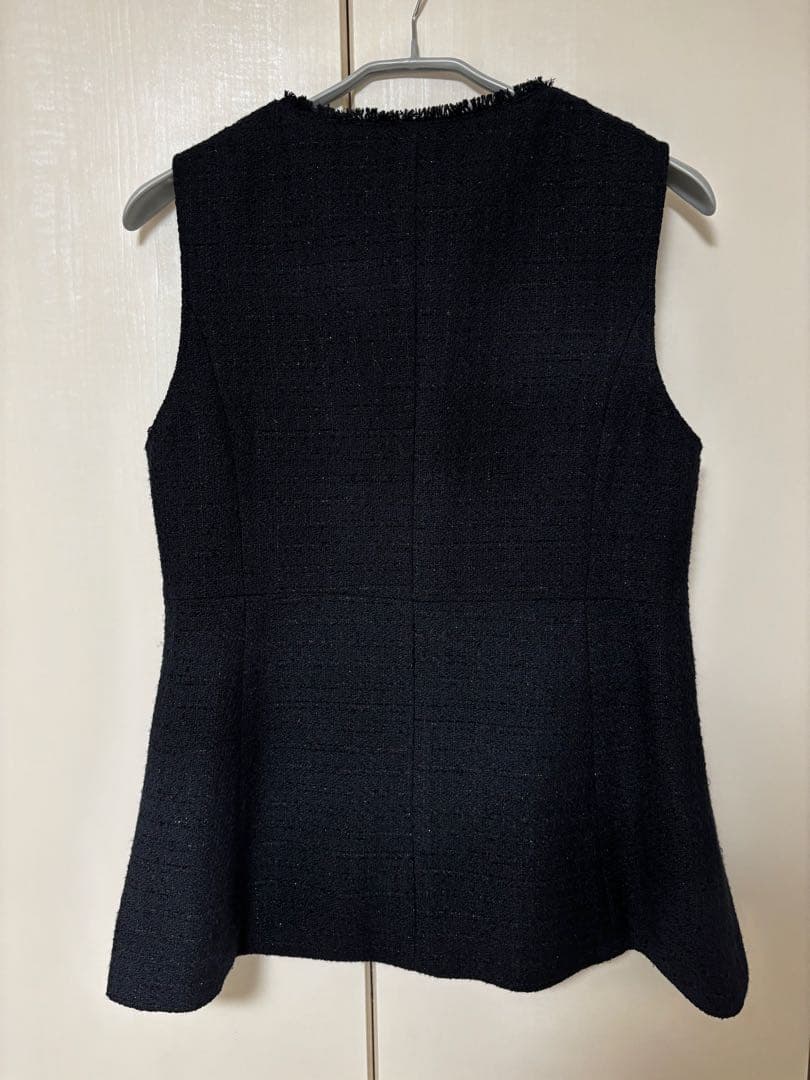 any SIS ツイード ペプラム ジレ ネイビー セレモニー ベスト