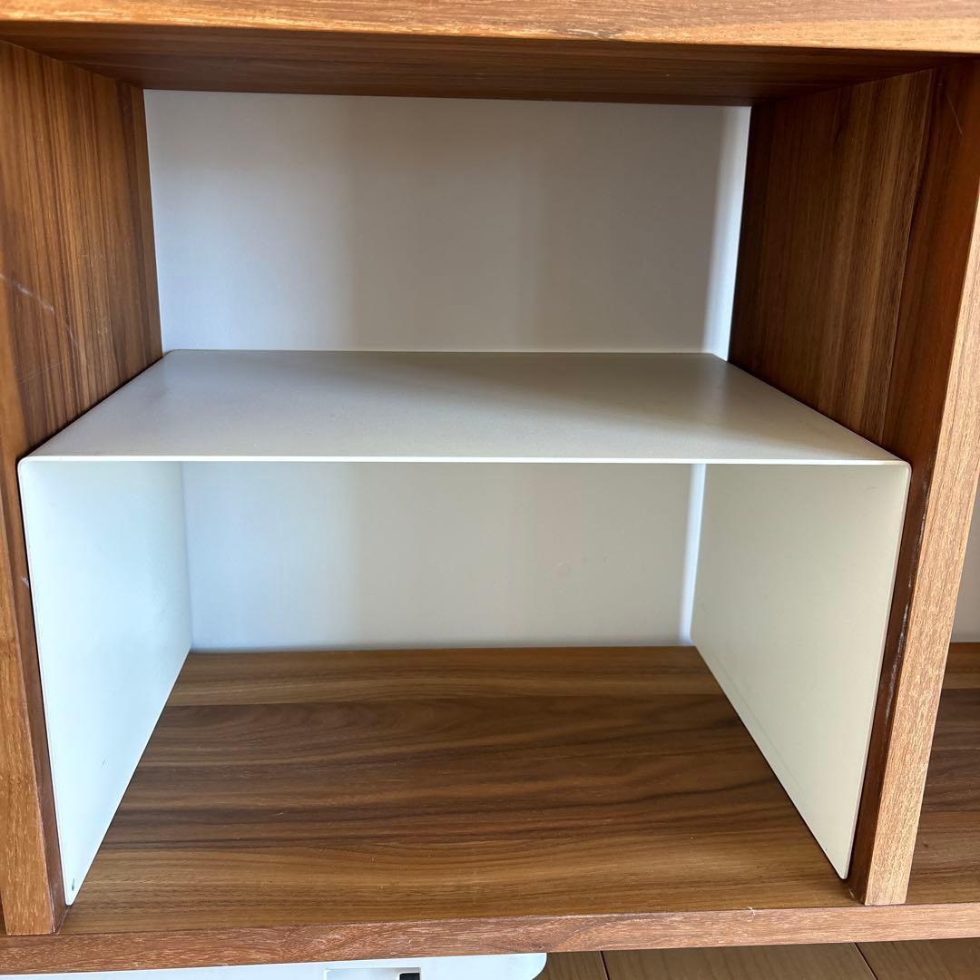 【くるりん】スタッキングシェルフセット・５段×２列・ウォールナット材