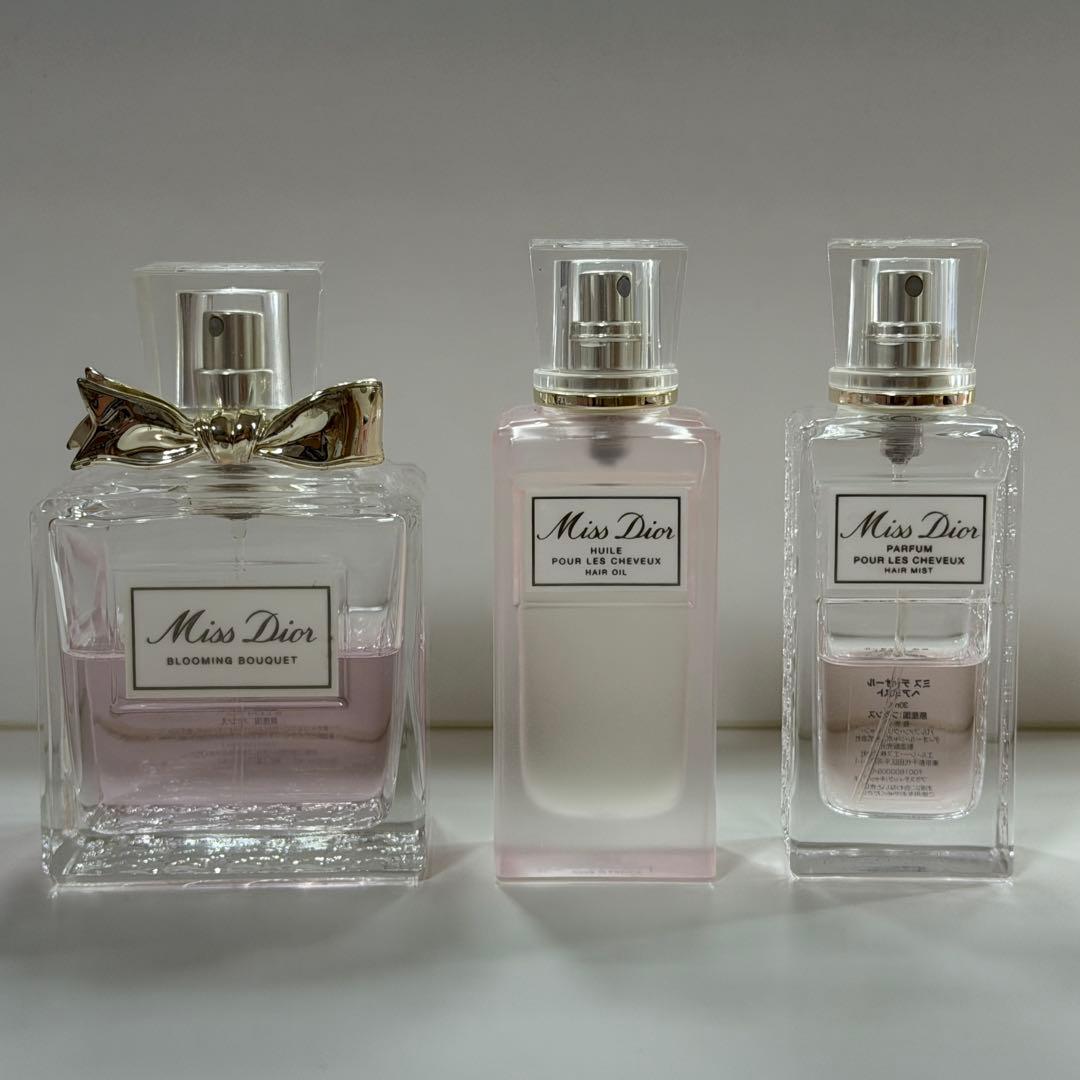 ミスディオール ブルーミング ブーケ ヘアオイル ヘアミスト3点セット中古