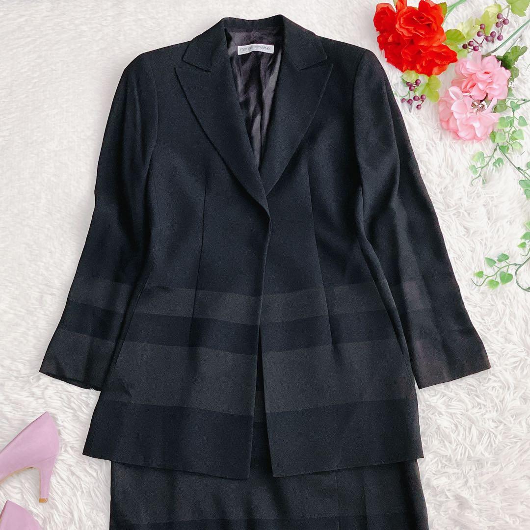 EMPORIO ARMANI★スカートスーツ ロングジャケット ラップスカート