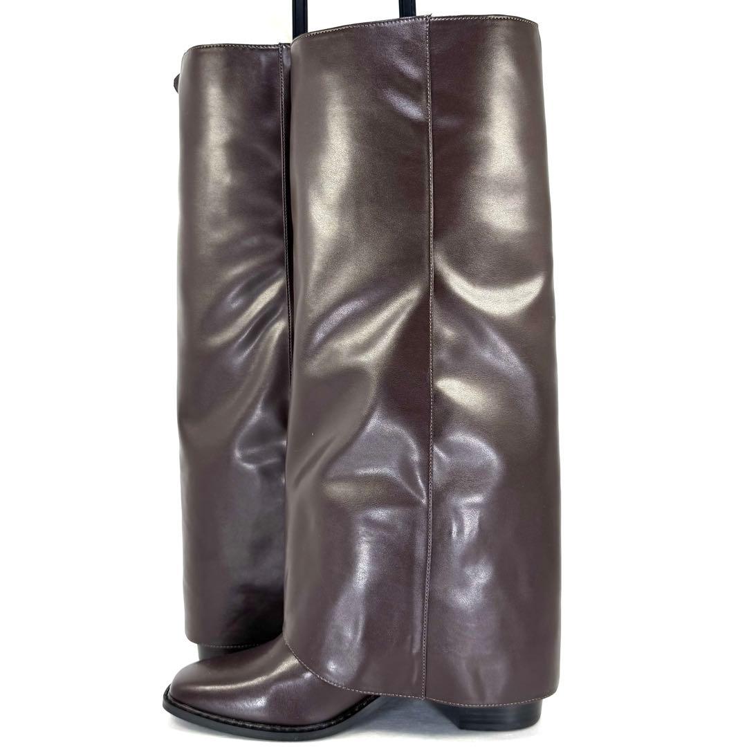 【FRAY ID.】フレイアイディー （24.5） ゲートルロングブーツ 新品