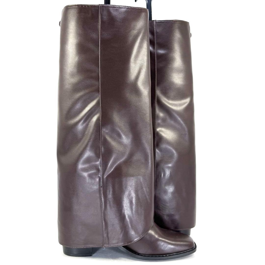 【FRAY ID.】フレイアイディー （24.5） ゲートルロングブーツ 新品