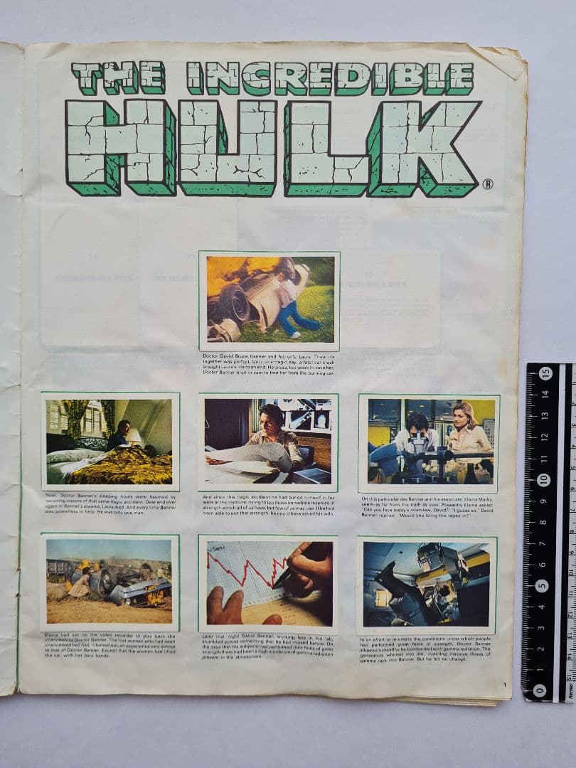 その他 1979 Incredible HULK picture card album