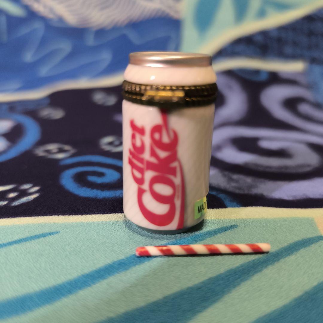 ダイエットコークミニチュア缶とストロー