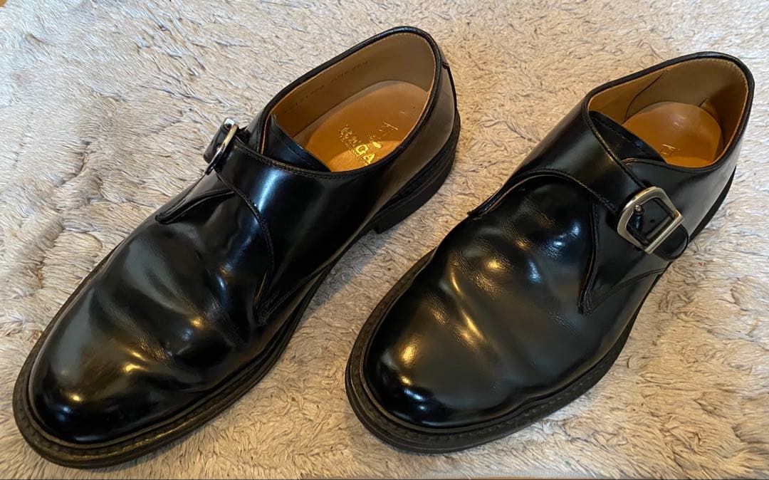 【美品】REGALリーガル JU16 モンクストラップ レザー ブラック